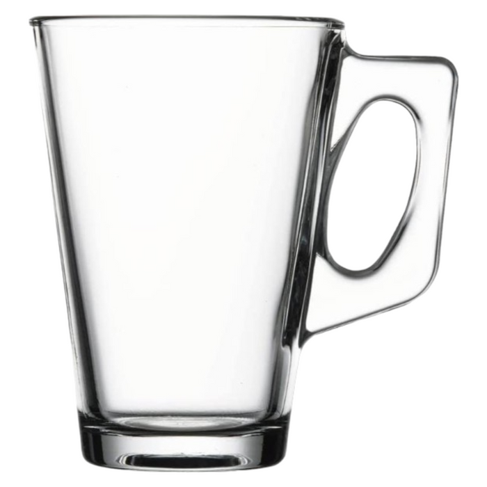 Glass Coffee Mugs. Tea Coffee Cups with Handle. Glass Mug. (Pack of 6) (250 ml)