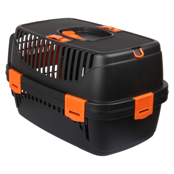 Small Pet Carrier. (Black & Orange)