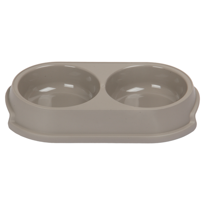 Divided Pet Bowl. Strong Plastic Non-Slip Pet Dog Bowl.