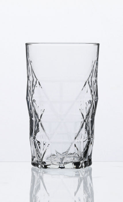 Highball Tumbler Drinking Glasses. Retro Style Drinking Glass.(Set of 6) 460 ml.