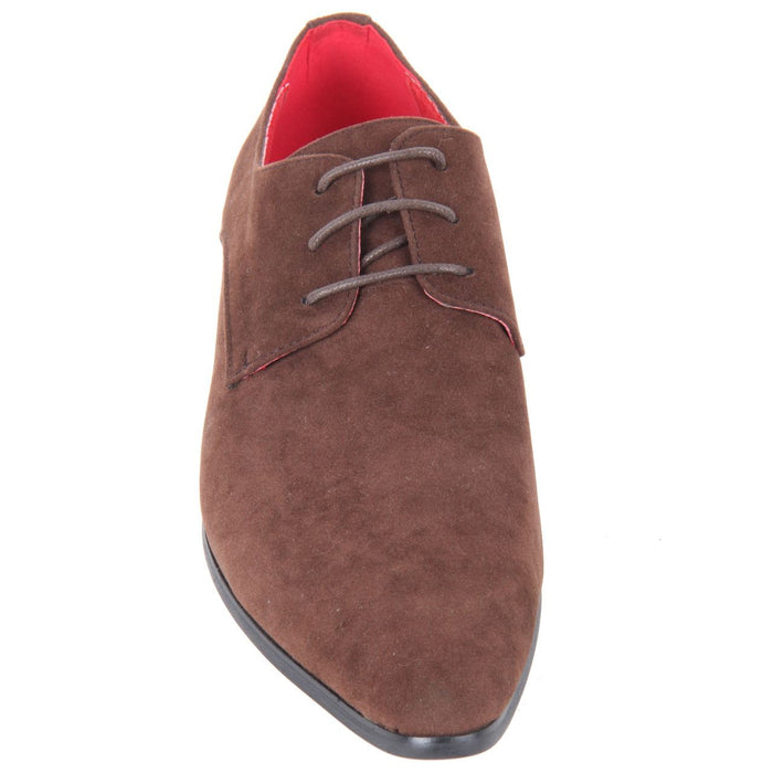 Derby Shoes Genuine Leather Lining Lace Up - Azurra (Brown)