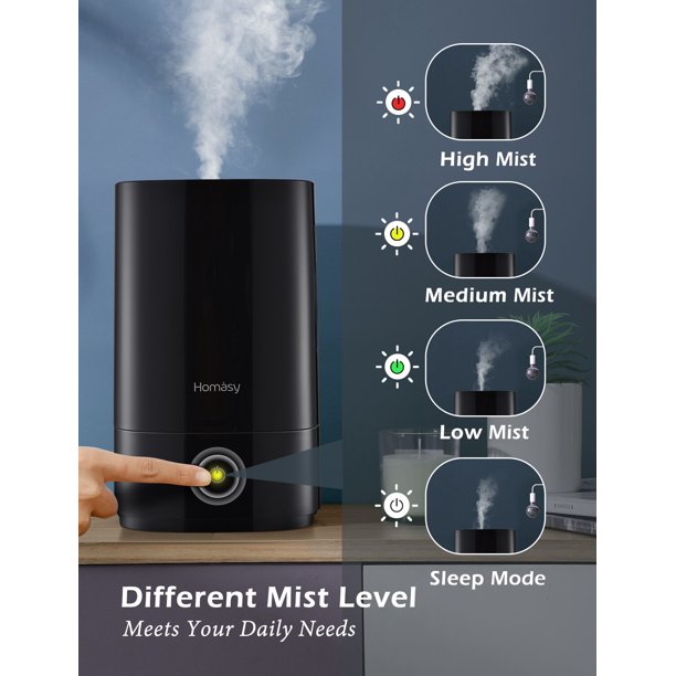 Ultrasonic Cool Mist Humidifier 4.5 L. Fresh Air Humidifiers. 28dB Quiet.