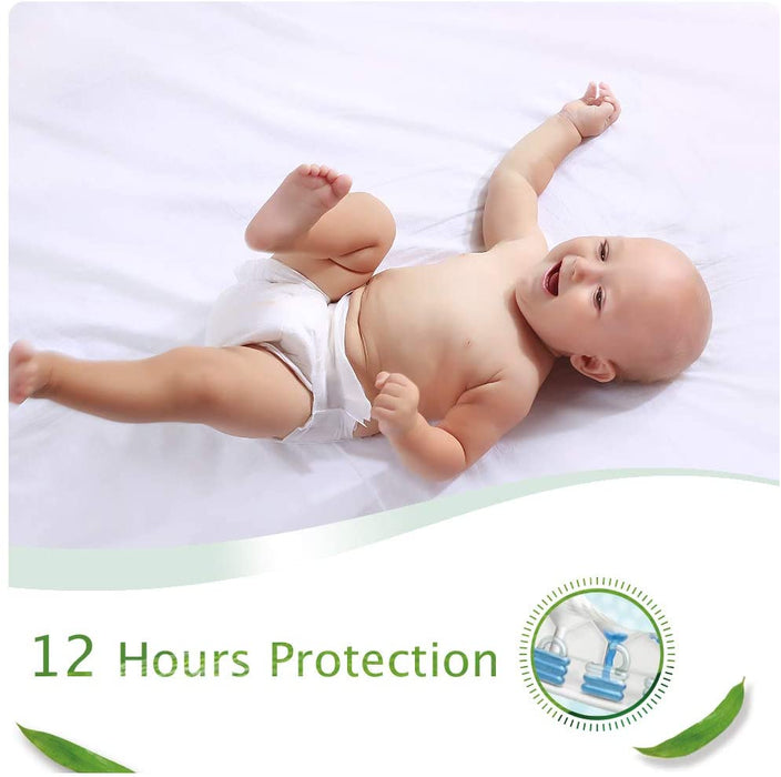 Biodegradable Bamboo Nappies. Baby Diaper. (Size XL - 26+lbs) (Pack of 84)