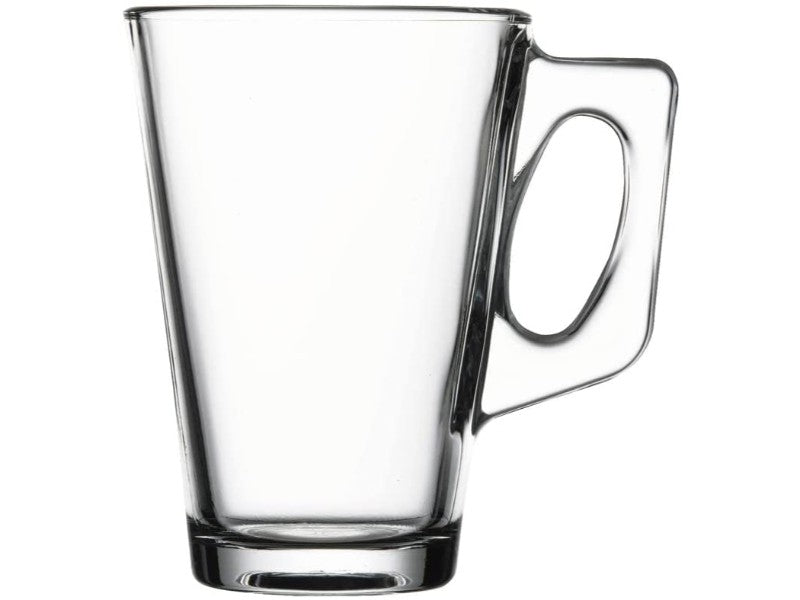 Glass Coffee Mugs. Tea Coffee Cups with Handle. Glass Mug. (Pack of 4) (250 ml)