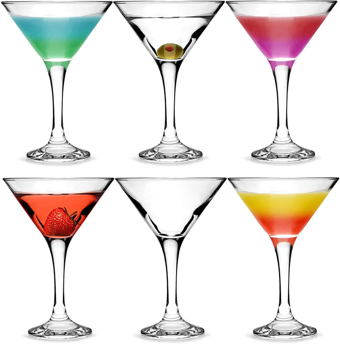 Martini Cocktail Drinking Party Glasses.  V Shaped Cocktail Glasses. (175 ml)(Pack of 6)