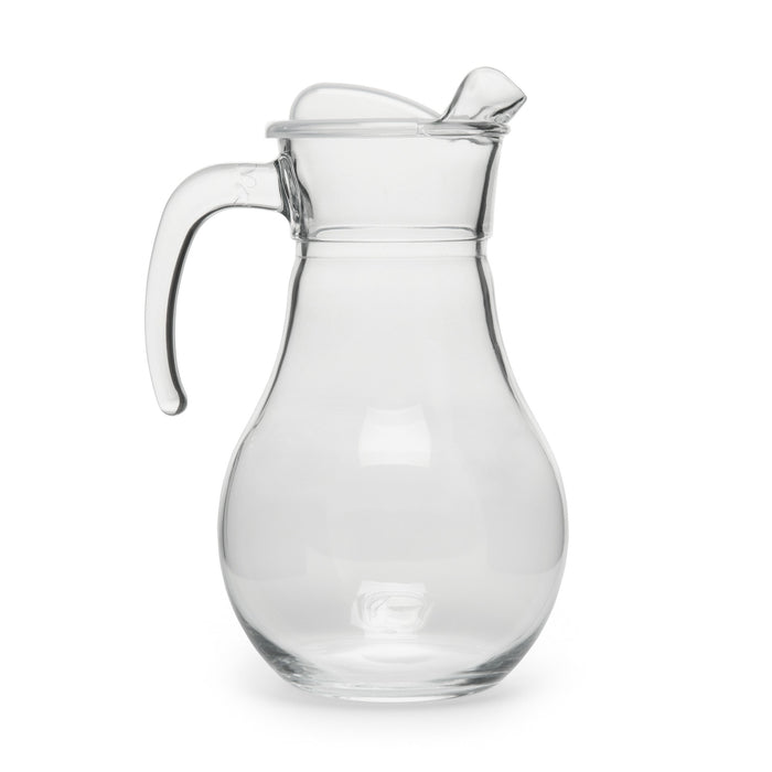 1.8 Litre Glass Jug with Lid. Large Water Carafe Pitcher with Handle.