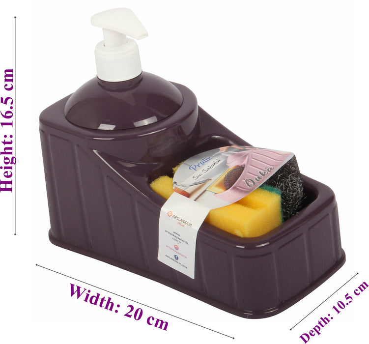 Soap Dispenser with Sponge and Steel Scourer & Multipurpose Organizer Tub Set.