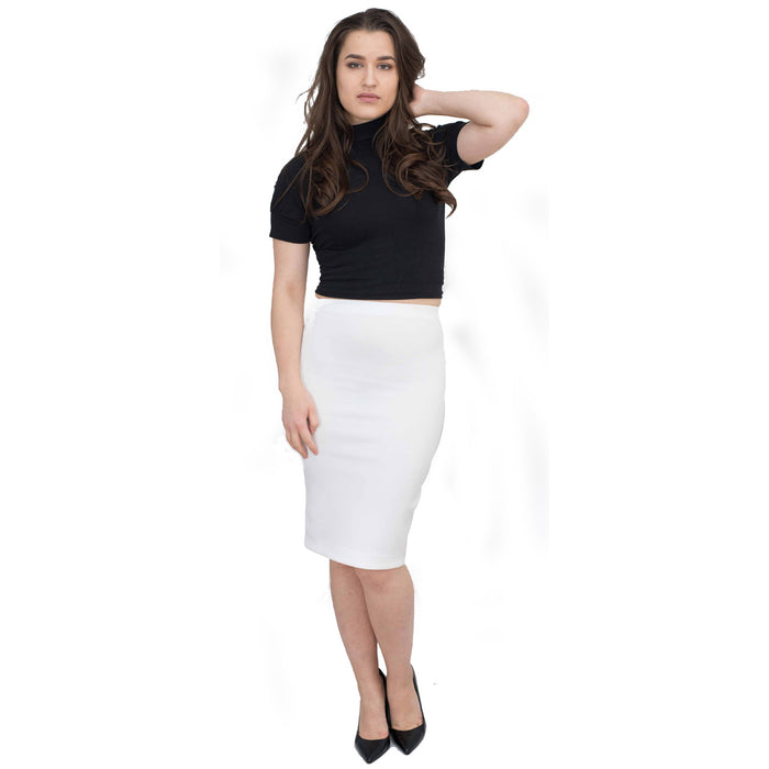 Jolie Max Women Pencil Skirt Midi Stretch Bodycon Skirt Sizes 8 to 20