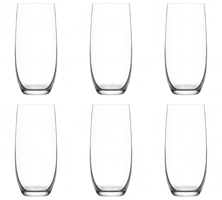 Highball Cocktail Glasses. Crystalline Hi-Ball Glass Set. (Pack of 6) (350 ml)