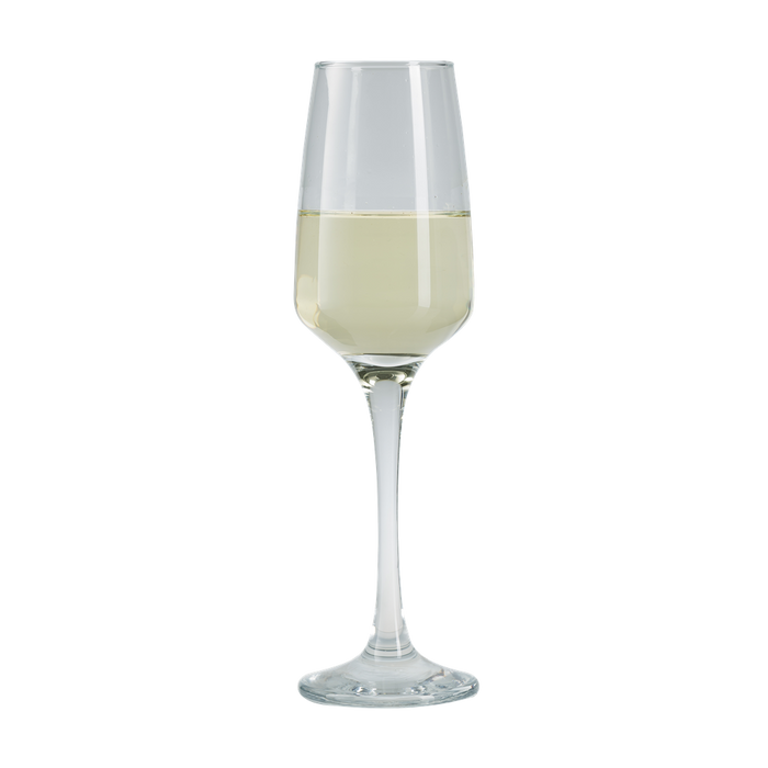 Champagne Flutes. Long Steam Prosecco Sparkling Glasses. (Set of 6) (230 cc/ml)