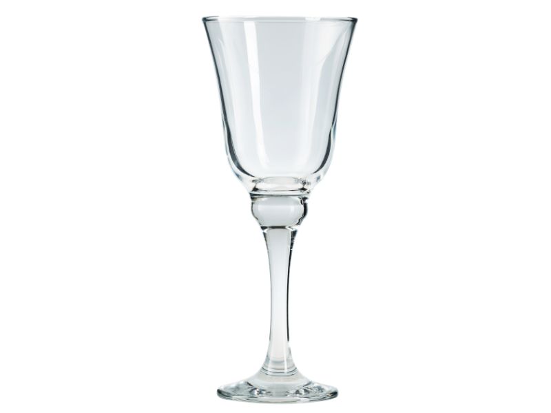 Retro Style Wine Glasses Set. Stemmed Cocktail Goblets. (Pack of 6) (315 cc/ml).