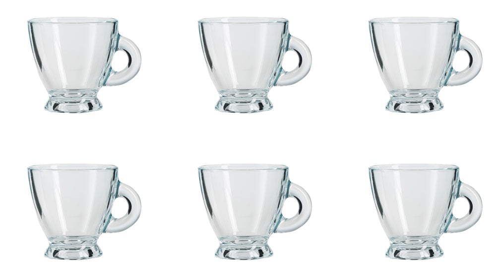 Glasshop Set of 6 Modern Espresso Coffee Cups - Elevate Your Coffee Experience