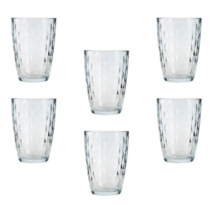 Highball Cocktail Tumbler Drinking Glasses Set. (Pack of 6) (415 cc/ml)