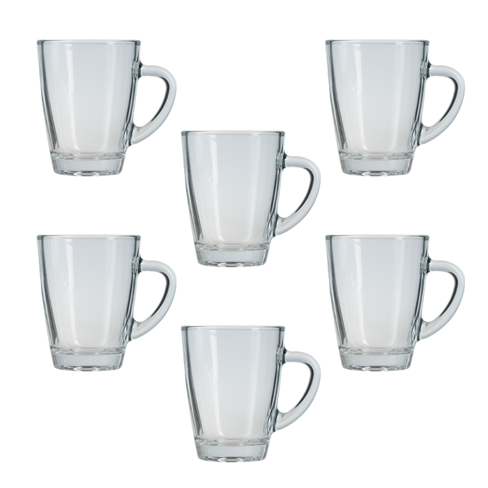 Elevate Your Tea and Coffee Experience with Our Glass Mugs - Pack of 6!