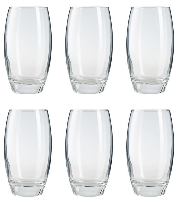 Highball Glasses. Cocktail Water Juice Drinking Glasses. (Pack of 6) (500 cc/ml)