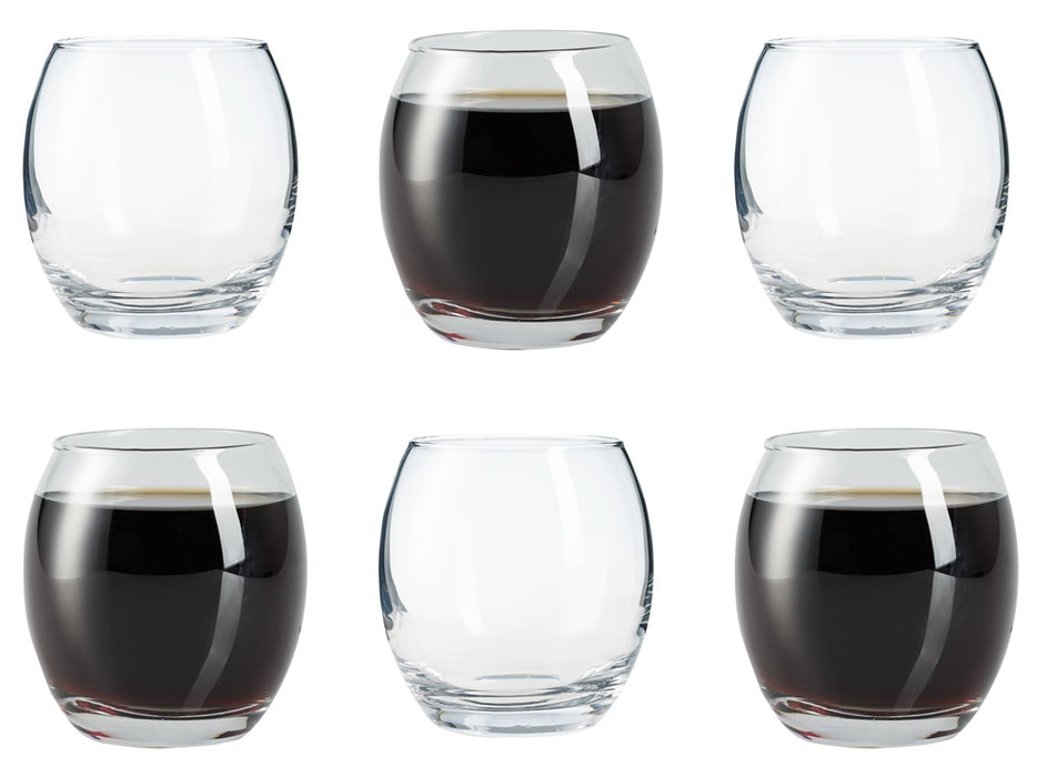 Everyday Tumbler Glasses. Cocktail Whisky Water Tumblers. (405 ml) (Pack of 6)