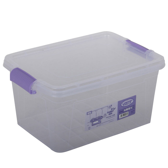 5x Plastic Storage Box Containers With Lid - 5L