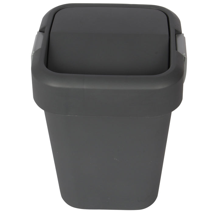 8 Litre Plastic Swing Top Bin. In and Outdoor Dustbin Waste Bin Container.