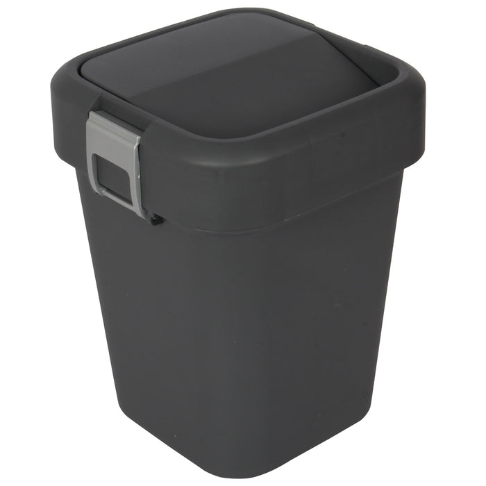 8 Litre Plastic Swing Top Bin. In and Outdoor Dustbin Waste Bin Container.