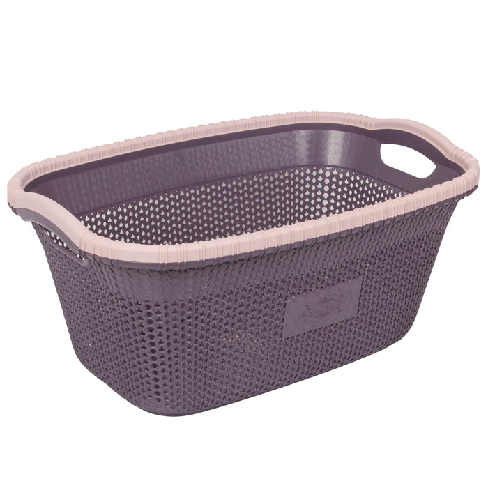 2x Rattan Style Rectangular Laundry Basket