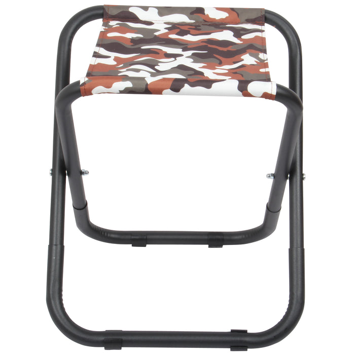 Brown Camouflage Folding Strong Camping Stool. Light-Weight Outdoor Fishing Seat.