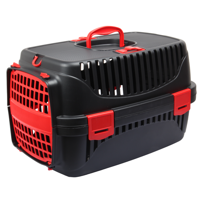 Small Pet Carrier. (Black & Red)
