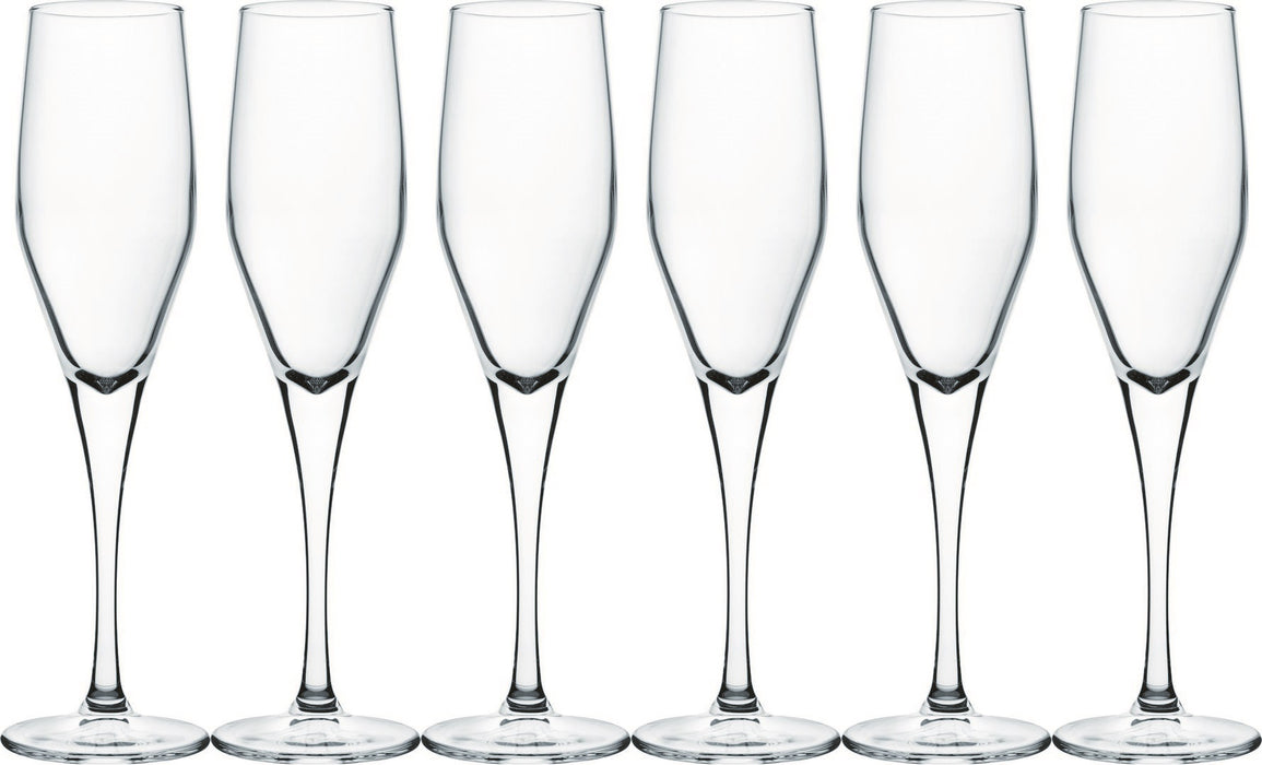 Pasabahce Dream Champagne Flute Glasses Set. Pack of 6. ( 22 cl. )
