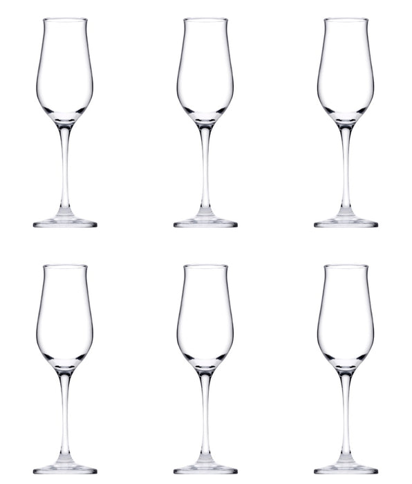 Champagne Glasses. Long Steam Prosecco Flute. Drink Party. (Pack of 6) (190 ml).