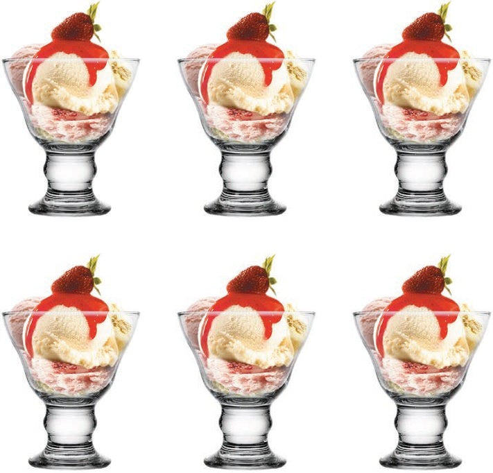 Ice Cream Glasses Bowl. Sundae Dishes. Desert Fruit Prawn Cocktail Bowl. (Pack of 6)