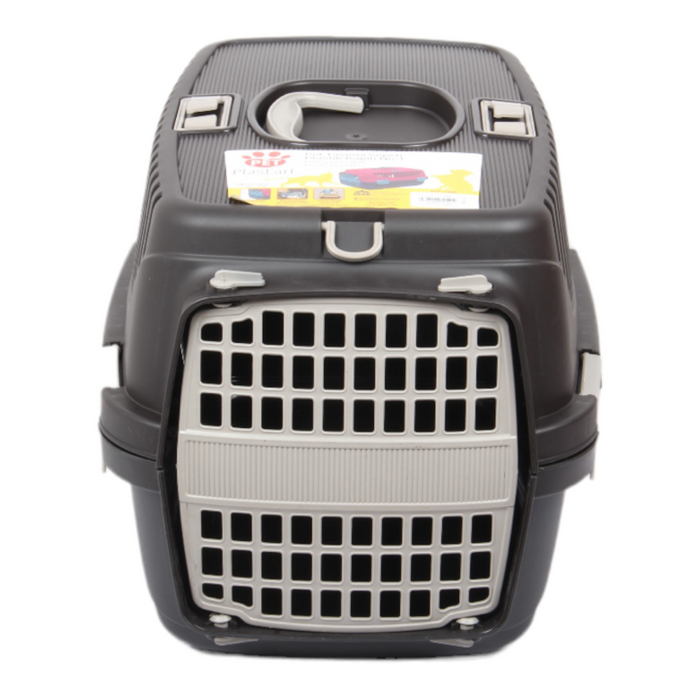 Small Plastic Pet Carrier. (Brown)