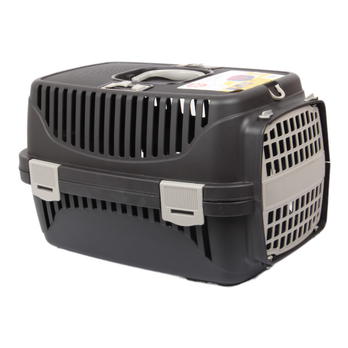 Small Plastic Pet Carrier. (Brown)