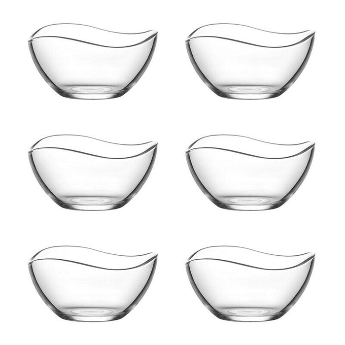 Elegant Glass Dessert Bowl Set - Perfect for Sundaes, Trifles, and More (Set of 6)