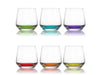coloured base drinking glasses