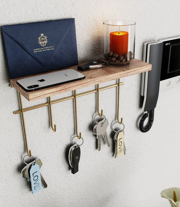 Key Hook for Wall. 5 Hooks Key Rack. Decorative Hanger Hook.