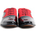 Shiny Genuine Leather Lined Smart Office Shoes - Roberto (Black & Red).