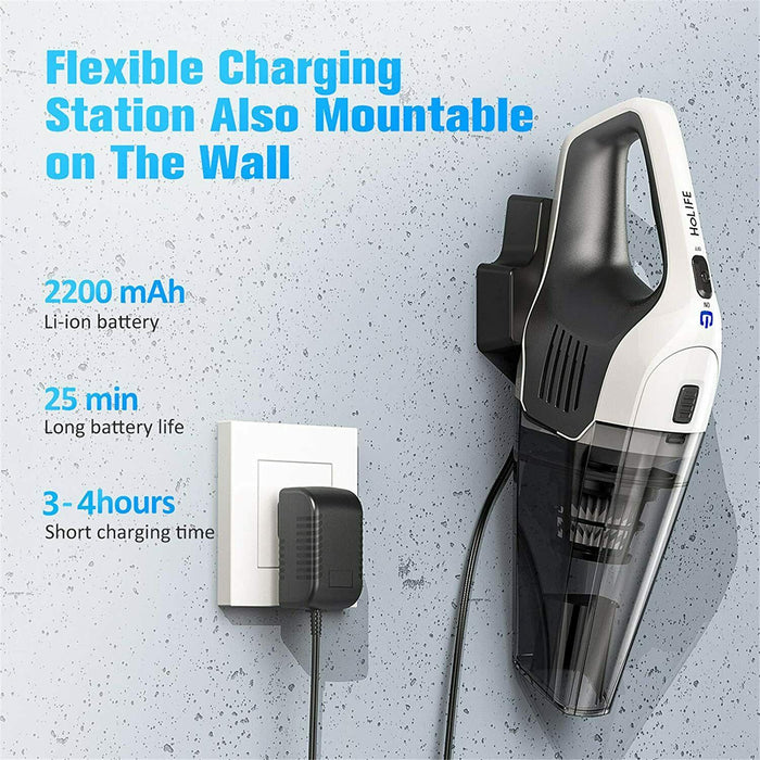 2x HoLife Handheld Vacuum Cleaner Cordless with HEPA Filter.