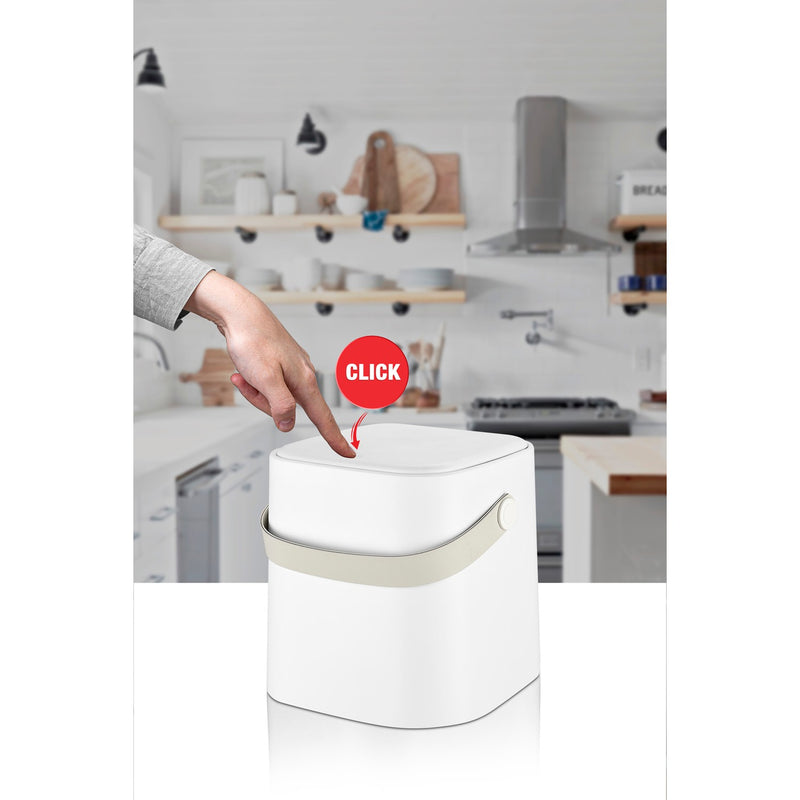 4 Liter Touch Top Dustbin. Removable Bucket. Soft Handle.