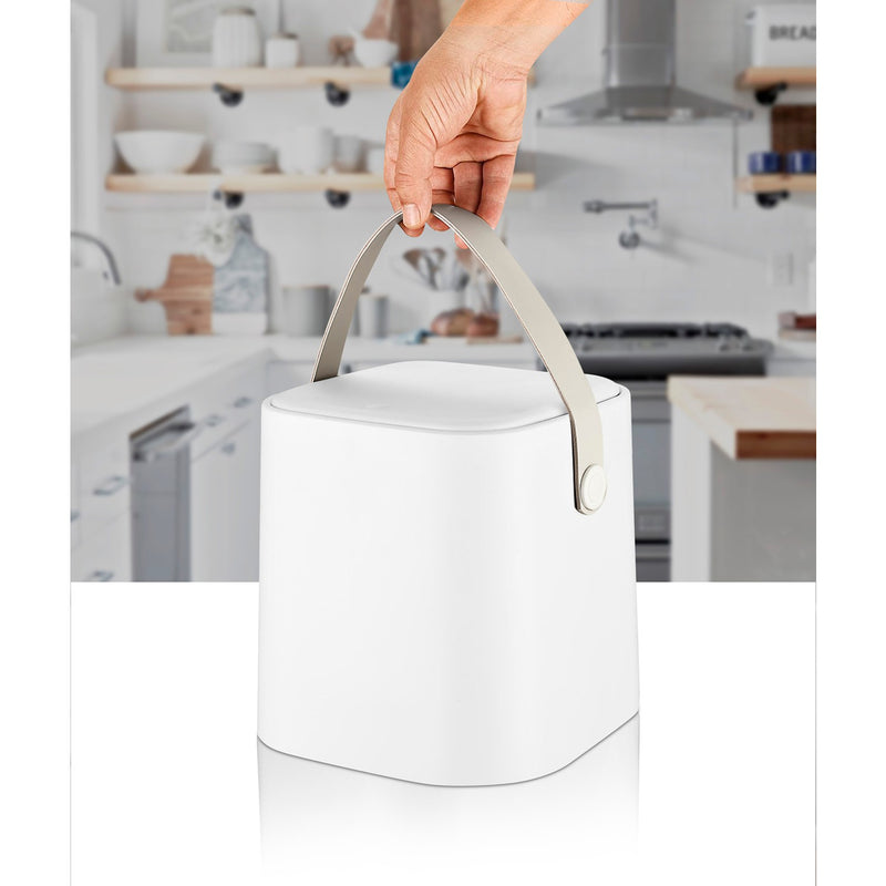 4 Liter Touch Top Dustbin. Removable Bucket. Soft Handle.