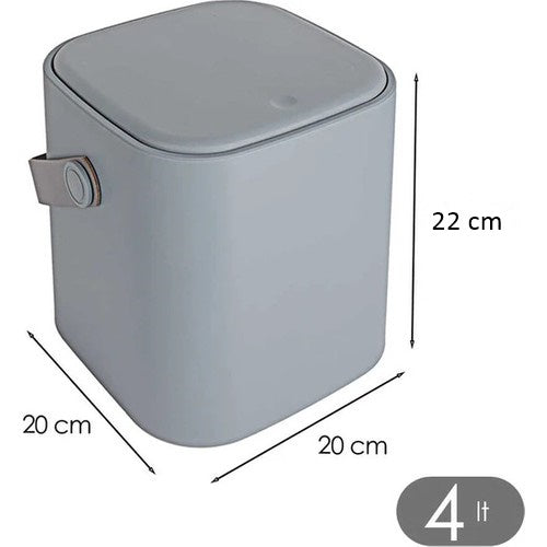 4 Liter Touch Top Dustbin. Removable Bucket. Soft Handle.