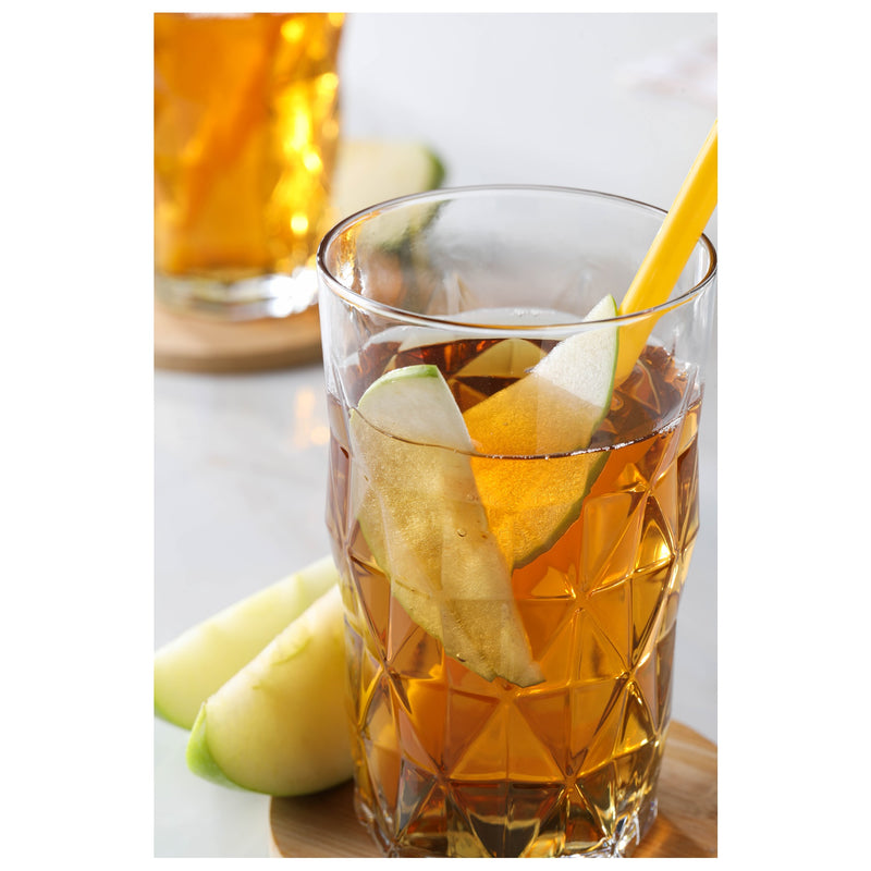 Highball Tumbler Drinking Glasses. Retro Style Drinking Glass.(Set of 6) 460 ml.