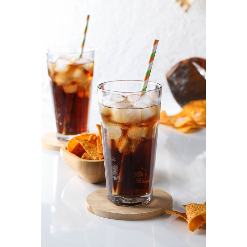 Large Highball Drinking Glass. Water Cocktail Glasses. (Pack of 6) (360 cc/ml).