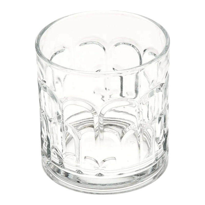 Glasshop 6-Pack Whisky & Cocktail Glasses – 370ml Tumblers with Geometric Design.