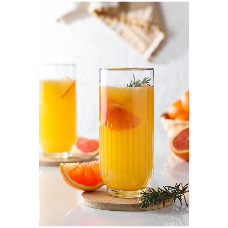 Elevate Your Drink Presentation with Hi Ball Patterned Cocktail Glasses - Set of 6!