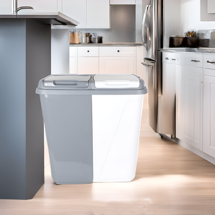 Dual Compartment Laundry / Waste Recycling Bin - 90L