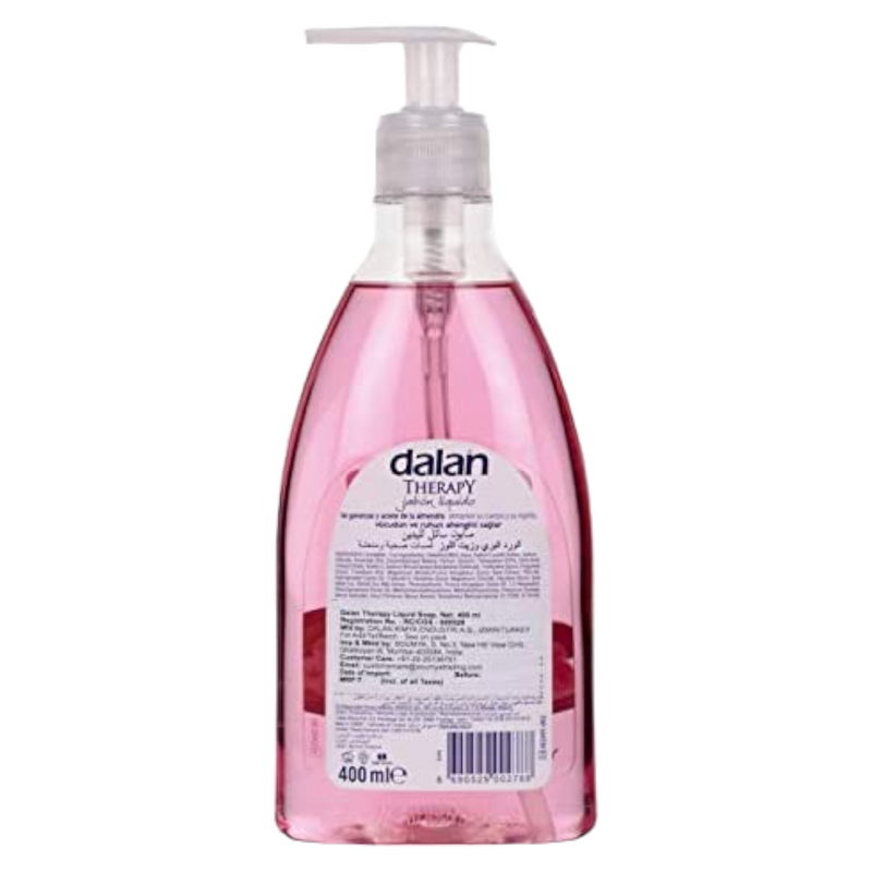 Dalan Therapy Liquid Hand Soap with Wild Roses & Almond Oil (Pack of 12, 400 ml / 13.5 fl oz Each)