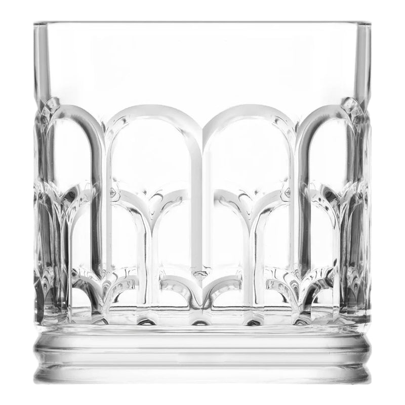 Glasshop 6-Pack Whisky & Cocktail Glasses – 370ml Tumblers with Geometric Design.