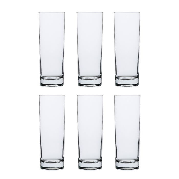 Elegant Highball Tall Drinking Glasses Set (315 ml) - Set of 6