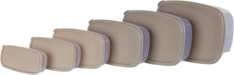 6pcs Food Storage Container Set with Lids. Rectangular Airtight Storage Box.