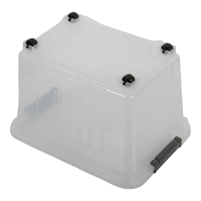 16L Storage Boxes with Wheels. Storage Containers. Stackable & Nestable Design.