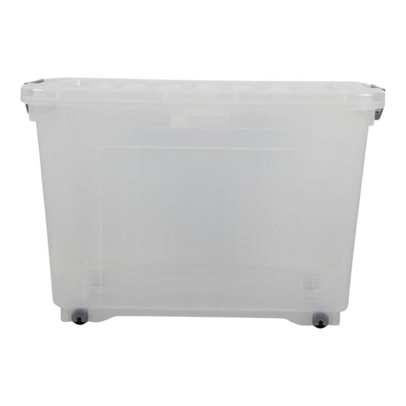 44L Storage Boxes with Wheels. Storage Containers. Stackable & Nestable Design.